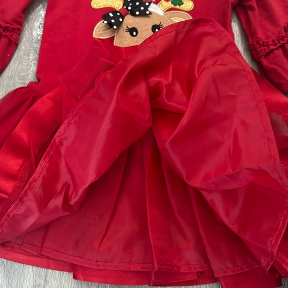 EUC Emily Rose Reindeer 3/4 Sleeve & Counting Daisies Santa Top w/Tulle Size 4 - Picture 12 of 13